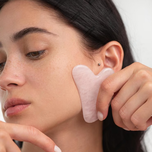 Gua Sha en Quartz Rose
